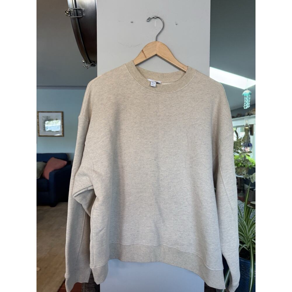 NWT Top shop Sweatshirt Natural Beige Small Cozy Effortless Everyday Capsule
